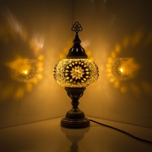 Dekoratif MOZAİK MASA LAMBASI EL YAPIMI GECE LAMBASI BAŞUCU ABAJUR