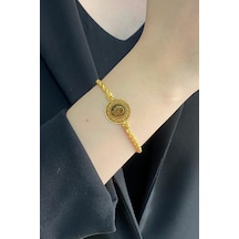 Zümrüt Sarraf 22 Ayar Altın Çeyrekli Halat Zincir Bileklik