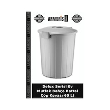Delux Serisi Ev Mutfak Bahçe Battal Çöp Kovası 60 Lt Çok Renkli