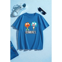 Uyguntarz Unisex Gumball Baskılı T-shirt Mavi