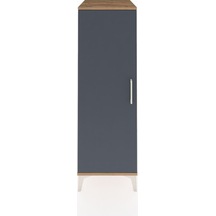 Kronos Dolap 2 Raflı Tek Kapaklı 44x59x134 Çam-antrasit Çam