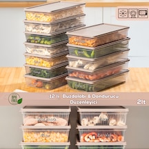 Porsima 5311 12li Buzdolabı Ve Difriz Düzenleyici Saklama Kabı Seti - Bpa İçermez, Mikrodalga Uyumlu, Kapaklı, Gıda Saklama Kabı, Kapicino, 2 Lt Cappuccino