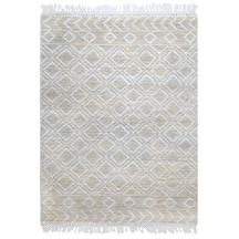 My Home Halı Oslo Iskandinav Şahane El Dokuma %100 Doğal Pamuk Yumuşak Sari Yıkanabilir Kilim Halı K2 Sarı