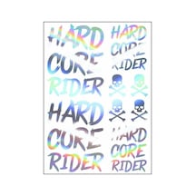 A4 Sticker 118 Tek Paket Çoklu Sticker Hard Core Rider Hologram Standart