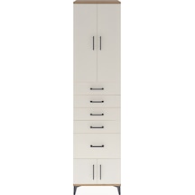 Hyperion Dolap 3 Raflı 5 Çekmeceli 4 Kapaklı 60x44x243 Çam-aytaşı Atlas Çam