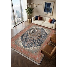 Dekoratif Halı Kaymaz Taban Leke Tutmaz Yıkanabilir Kilim Özel Ölçü Salon Halısı 3041