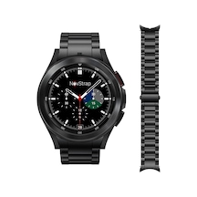 Novstrap Samsung Galaxy Watch 7 6 5 4 Fe 40-42-43-44-45-46-47 Mm İle Uyumlu Çelik Metal Kordon Boşluk Bırakmayan Pimli