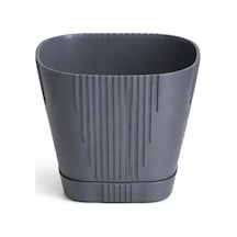 Omnipazar So-zb01 Zambak Dekoratik Plastik Saksı 0.8 Litre No:1 Antrasit 116