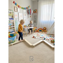 montessori denge yolu - portatif ahşap denge yolu