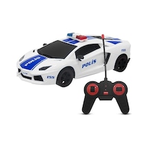 Uzaktan Kumandalı 1:16 Polis Arabası Çok Renkli