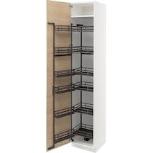 Ikea Beyaz Şık Mutfak Dolabı 60x60x200 Cm Askersund Açık Dişbudak Görünümlü