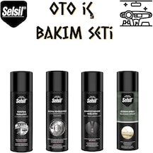 Selsil Oto İç Bakım Seti 4 Parça Klima-torpido-kemer-silikon Spreyi