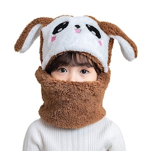Çocuk Tavşan Kulaklı Şapka Boyunluk Set