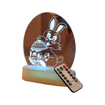 Szypzstore 3d Tavşan Paskalya Led Gece Lambası,gece Lambası 3d Görsel Efekt Narin Çekici Akrilik Kırık Civciv Sıcak Beyaz Işık Paskalya Led Gece Lambası Ev Masası Dekoru 3 A Rcff8j Renkli