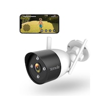 Güvenlik Kamerası Dış Wlan 2k, 3mp Wlan Ip Kamera, İki Yönlü Sesli, 30 M Tam Renkli Gece Görüşü, Ip66 Su Geçirmez, Kişi Tanıma Ve Hareket Algılama, Sd Kart Ve Bulut, Ct6