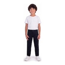Onloox Erkek Lacivert Erkek Çocuk Lacivert Pamuklu Gabardin Regular Kesim Beli Ayarlanabilir Pantolon 3 Yaş