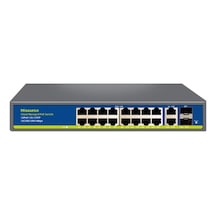 Hisource Hi-s21-16gp2g2s 16 Port Gigabit Poe Switch + 2 Uplink + 2 Sfp - Bulut Yönetimli, 250w