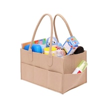 Sones Mumya Çantası Depolama Çok İşlevli Annelik Çantaları Düzenleyici Bebek Arabası Aksesuarları, Boyut: 33x23x18cm, Renk: Bej Diğer