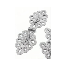 Pugovicy Premium 20cm Büyük Gümüş Kapamalı Jakarlı Kolay Kapanma Sosyal Medya Yaylarken Kullanılmış 1 Çift 250925087