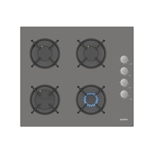 Simfer 3538-N 60CM Ankastre Gri Cam Ocak 4G Emaye Izgara