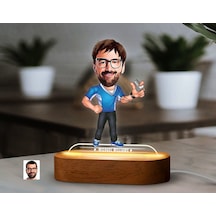 Bk Gift Kişiye Özel Antrenör Karikatürlü Dekoratif 3d Biblo Led Işıklı Gece Lambası-1, Arkadaşa Hediye Kobitmeyen138295 Bk Gift