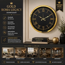Gold Roma Legacy 52 X 52 Cm Duvar Saati