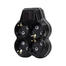 4'lü Anahtarlı Golyat Priz, 16a 250 Volt