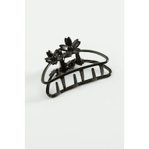 Çiçek Metal Mandal Toka 4 Cm Siyah