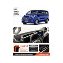 Ford Transit Custom 2025-sonrası Uyumlu Torpido Örtüsü, Torpido Kılıfı - Siyah Bej