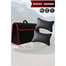 Nissan Qashqai Uyumlu Bagaj Çantası Koltuk Yastığı Siyah Renk Lüks Model