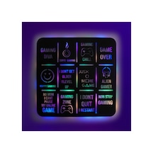 Led Işıklı Gameing Diva Dekoratif Tablo Oyun Odası Duvar Dekorlu Gece Lambası Çok Renkli - 737239472 Çok Renkli
