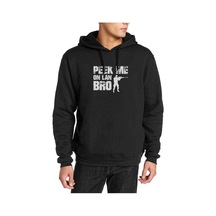 Pubg Peek Me On Lan Bro Baskılı Siyah Erkek Örme Kapşonlu Sweat