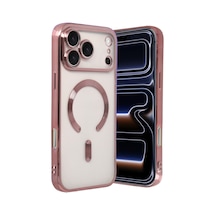 Apple iPhone Uyumlu  17 Pro Uyumlu Kross Magneticsafe Kapak - Rose