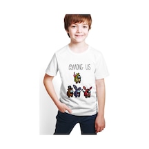 Startmore Among Us Baskılı Unisex Çocuk Tişört H05 BEYAZ