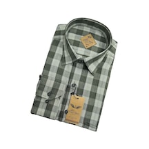Eren Style Linen Keten Klasik %100 Cotton Uzun Kollu Terletmeyen Gömlek Yeşil