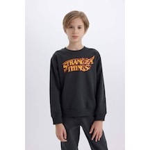 DeFacto Erkek Çocuk Stranger Things Bisiklet Yaka Kalın Sweatshirt D4791A824WNAR208