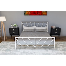 Metalia Gm 227 Gözde Çift Kişilik Karyola Beyaz 140X190