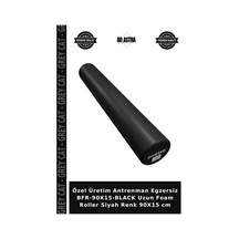 Özel Üretim Antrenman Egzersiz Bfr-90x15-black Uzun Foam Roller Siyah Renk 90x15 Cm