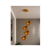 Twist 4'lü Eskitme Sarkıt Modern Avize Ayarlanabilir Modern Metal Dekoratif Galeri Boşluğu Ve Yüksek Tavan Avizesi