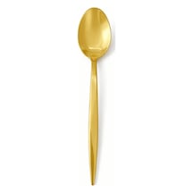 6'lı Gold Paslanmaz Çelik Çay Kaşığı Parlak Altın Renk Modern Karıştırma Kaşığı Altın