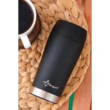 Penguen-3027 Siyah Mug Termos 400ml Siyah