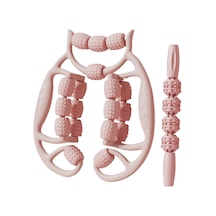 Suntek 2 Adet Kas Silindiri Masaj Aletleri El Silindirleri Kollar Pembe