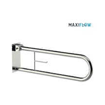 Paslanmaz Çelik Masfallı Wc Kağıtlıklı Engelli Tutunma Barı Çap 32 Gri