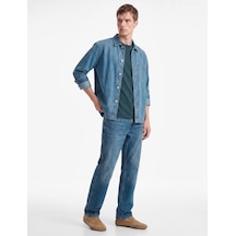 Koton Pamuklu Normal Bel Vintage Straight Fit Jean Pantolon Orta İndigo 6sam40378nd