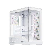 1st Player Gm7 Btf Beyaz Argb 4x12cm Fan Temperli Cam Usb 3.0 Type-c Atx Kasa
