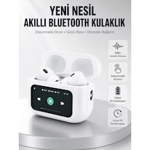 Dokunmatik Ekranlı Bluetooth Kulaklık Anc Gürültü Önleme Suya Dayanıklı Yeni Nesil Renkli