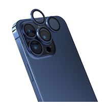 Forzacase İphone 15 Pro Max İle Uyumlu Kamera Camı Lens Koruyucu Halka Seti - Fc381 Mavi