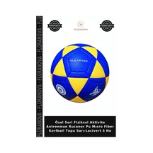 Özel Seri Fiziksel Aktivite Antrenman Rucanor Pu Mıcro Fiber Korfball Topu Sarı-lacivert 5 No