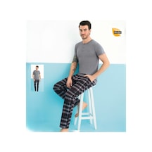 Aydoğan Erkek Modal Patlı Kısa Kollu Pijama Takımı Çok Renkli
