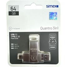 Type C Flash Bellek Xiaomi Redmi Oppo Vivo Samsung Uyumlu 64 Gb Otg Usb Typec Flash Bellek Disk Pc
